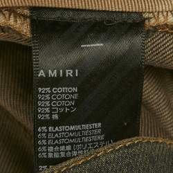 Pre Owned Amiri Blue Distressed Denim Jeans L Waist 35"