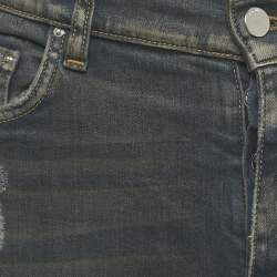 Pre Owned Amiri Blue Distressed Denim Jeans L Waist 35"