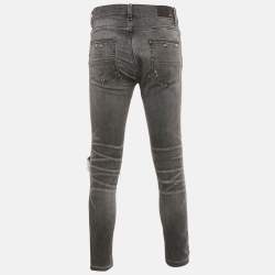 مملوكة مسبقًا بنطلون جينز ضيق دنيم مغسول رمادي إميري مقاس متوسط (ميديم) خصر 32 بوصة