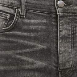 مملوكة مسبقًا بنطلون جينز ضيق دنيم مغسول رمادي إميري مقاس متوسط (ميديم) خصر 32 بوصة