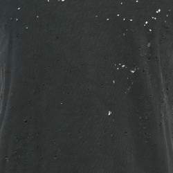 Pre Owned Amiri Black Washed Shotgun Cotton Crew Neck Short Sleeve T-Shirt S