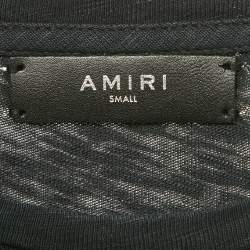 Pre Owned Amiri Black Washed Shotgun Cotton Crew Neck Short Sleeve T-Shirt S