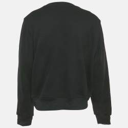 مملوكة مسبقًا سويتشيرت قطن أسود مزين جواز سفر تريكو صغير اميري