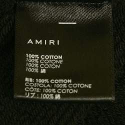 مملوكة مسبقًا سويتشيرت قطن أسود مزين جواز سفر تريكو صغير اميري