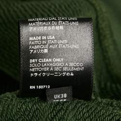 مملوكة مسبقًا Amiri Green Logo Embroidered Cotton Knit Sweatshirt M