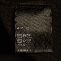 Pre Owned Amiri Black Logo Paint Drip Jersey T-Shirt S