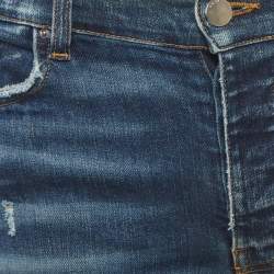 مملوكة مسبقًا Amiri Blue Denim Knee Slit Shotgun Jeans M/Waist 29"