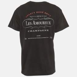 Pre Owned تي شيرت اميري قطن محبوك بتصميم طلاء أبيض مقاس متوسط