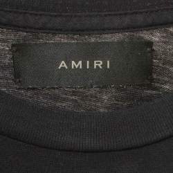 Pre Owned تي شيرت اميري قطن محبوك بتصميم طلاء أبيض مقاس متوسط