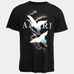 Pre Owned Amiri Black Printed Jersey T-Shirt M