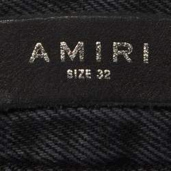 مملوكة مسبقًا Amiri Black Denim Straight Leg Carpenter Jeans M/Waist 34"