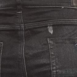 Pre Owned Amiri Black Denim Black Distressed Jeans L/ Wasit 35"