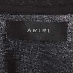 Pre Owned Amiri Black Grateful Dead Print Jersey Crewneck T-Shirt L 