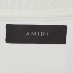 Pre Owned Amiri White Grateful Dead Print Jersey Short Sleeve T-Shirt S 