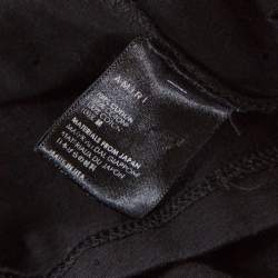 Pre Owned Amiri Black Cotton Rib Knit Shotgun T-Shirt M