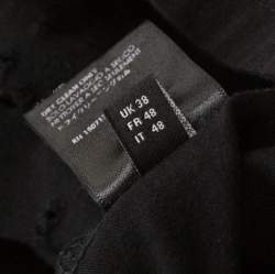 Pre Owned Amiri Black Cotton Rib Knit Shotgun T-Shirt M