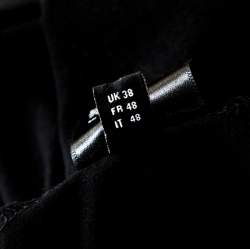 Pre Owned Amiri Black Cotton Rib Knit Shotgun T-Shirt M