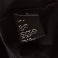 Pre Owned Amiri Black Cotton Rib Knit Shotgun T-Shirt M