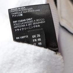 Pre Owned Amiri White Knit Glitter Dagger Detail Hooded Sweatshirt S