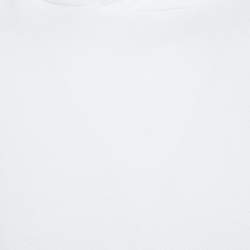 Pre Owned Amiri White Knit Glitter Dagger Detail Hooded Sweatshirt S