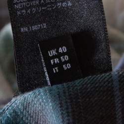 Amiri Green And Brown Faded Plaid Cotton Raw Edged Shirt L