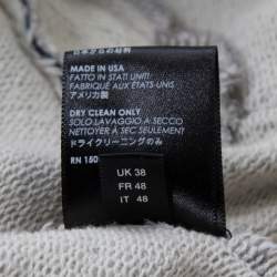 Pre Owned Amiri Grey Cotton Rib Knit Cuff Detail Hooded Sweatshirt M