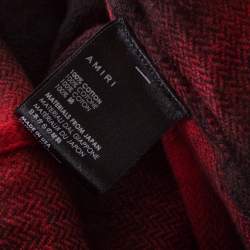 Amiri Bicolor Highlight Plaid Flannel Raw Edged Shirt XL