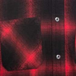 Amiri Bicolor Highlight Plaid Flannel Raw Edged Shirt XL