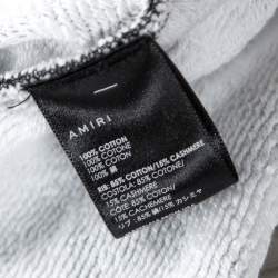 Amiri Monochrome Checked Cotton Jersey Hoodie L