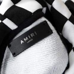 Amiri Monochrome Checked Cotton Jersey Hoodie L