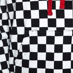 Amiri Monochrome Checked Cotton Jersey Hoodie L