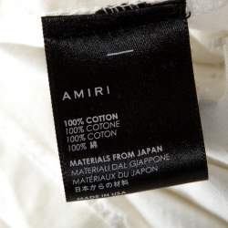 Pre Owned Amiri Off White Distressed Cotton Shotgun T-Shirt M