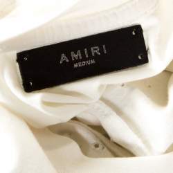 Pre Owned Amiri Off White Distressed Cotton Shotgun T-Shirt M