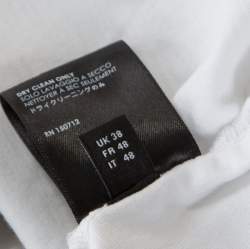 Pre Owned Amiri White Distressed Cotton Shotgun T-Shirt M