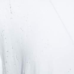 Pre Owned Amiri White Distressed Cotton Shotgun T-Shirt M