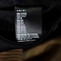 Amiri Brown Camo Print Cotton Applique Detailed Bomber Jacket L