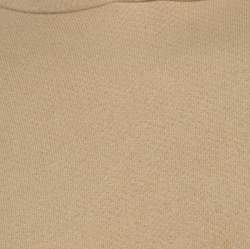 Pre Owned Amiri Beige Knit Raw Edged Detail Hooded Sweatshirt M