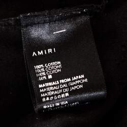 Pre Owned Amiri Black Distressed Cotton Shotgun T-Shirt M
