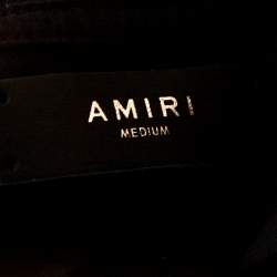 Pre Owned Amiri Black Distressed Cotton Shotgun T-Shirt M
