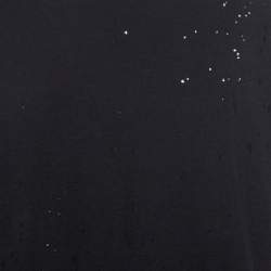 Pre Owned Amiri Black Distressed Cotton Shotgun T-Shirt M
