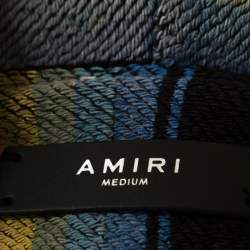 Amiri Multicolor Striped Cotton Zip Front Baja Hoodie M
