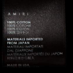 Pre Owned Amiri Bicolor Striped Terry Cotton Zip Front Baja Hoodie M