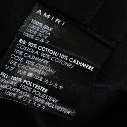Amiri Olive Green Silk Bomber Jacket L