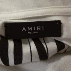 Pre Owned Amiri Cream Cotton Wild Ones Print Round Neck T-Shirt M