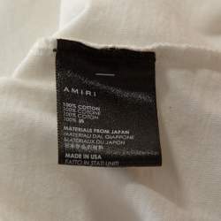 Pre Owned Amiri Cream Cotton Wild Ones Print Round Neck T-Shirt M