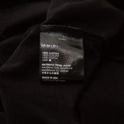 Pre Owned Amiri Black Cotton Vintage Army Print Round Neck T Shirt M