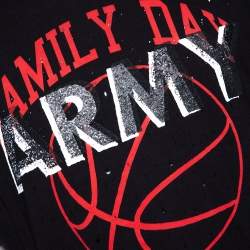 Pre Owned Amiri Black Cotton Vintage Army Print Round Neck T Shirt M