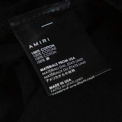 Pre Owned Amiri Black Cotton Quote Print Crew Neck T-Shirt XS
