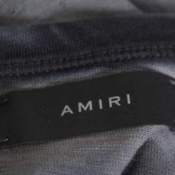 Amiri Black & Grey Cotton  Washed Out Effect Shotgun T Shirt S