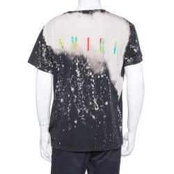 Amiri Multicolor Cotton Jimi Hendrix Printed Washed Out Effect Roundneck T-Shirt M
